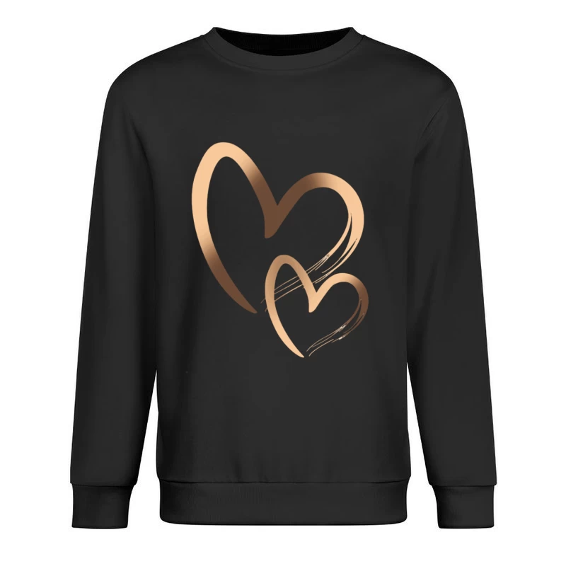 Zwei ineinander verschlungene Herzen Herren Pullover Sweatshirt