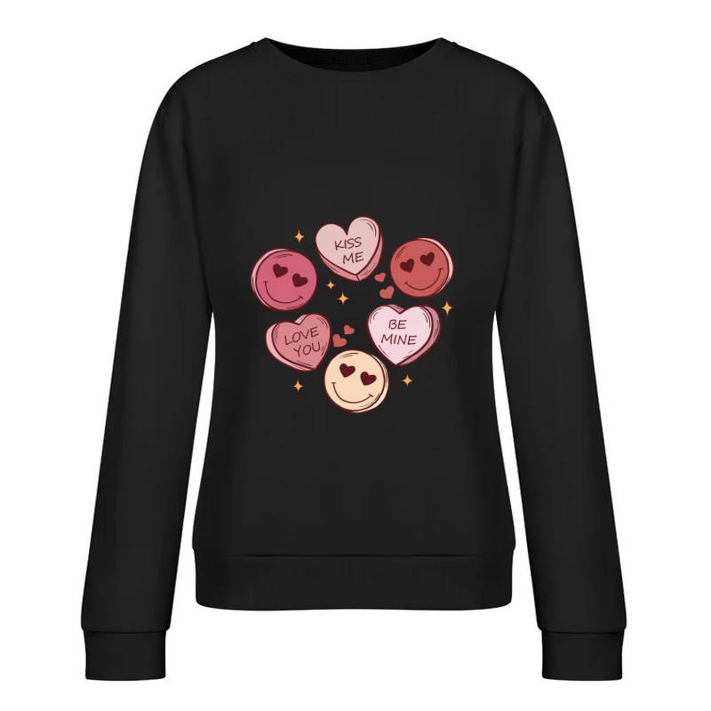 Süße Liebesherzen Design Damen Pullover Sweatshirt