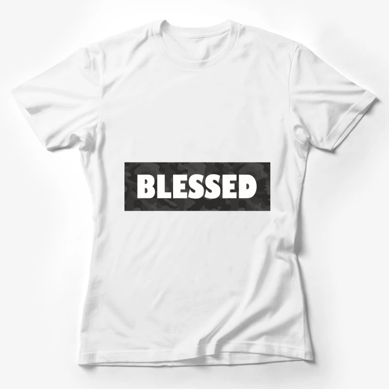 Blessed Camouflage Design Female T-Shirt