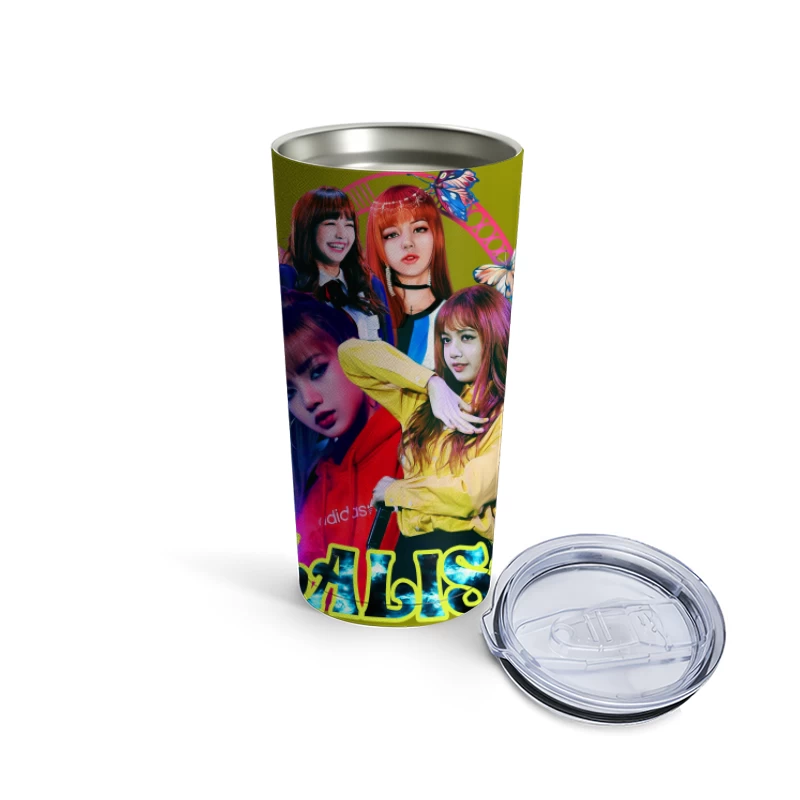 Collage of a K-Pop Female Artist Travel Mug