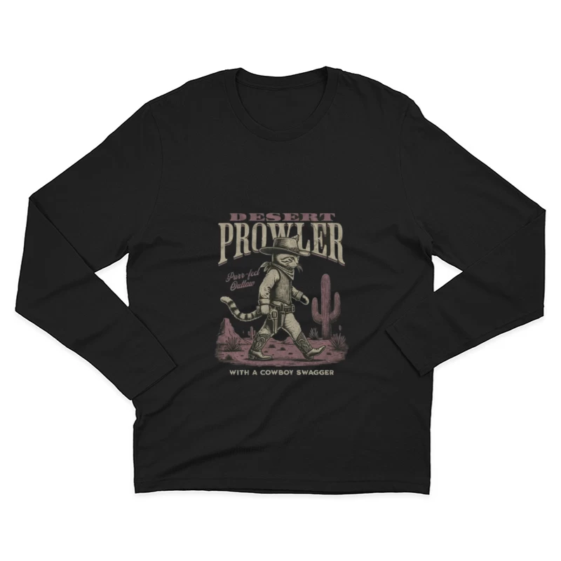 Vagabond du désert avec allure de cowboy Homme Manches Longues T-Shirt