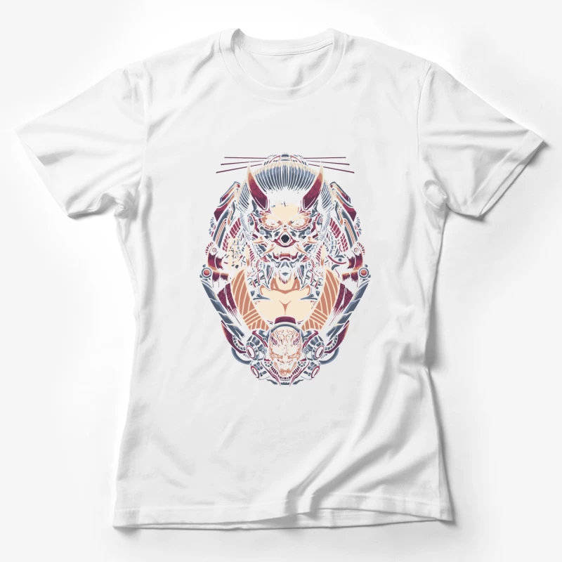 Cyberpunk Samurai Robotic Fantasy Art Female T-Shirt