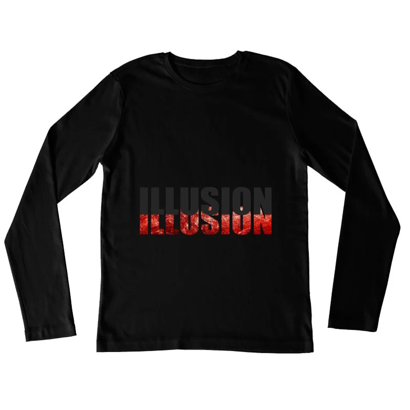 Artistic Representation of Illusion Female Long Sleeve T-Shirt