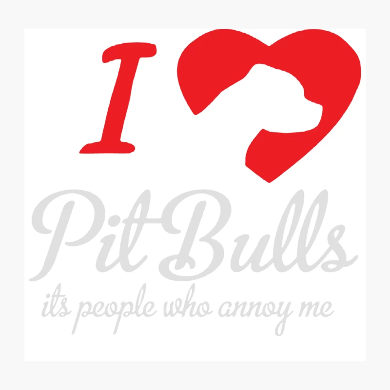 I Love Pitbulls Its People That Annoy Me Throw Pillow