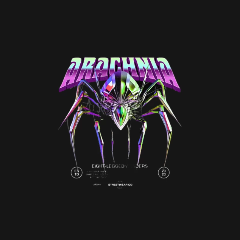 Design d'Araignée Futuriste Homme Manches Longues T-Shirt