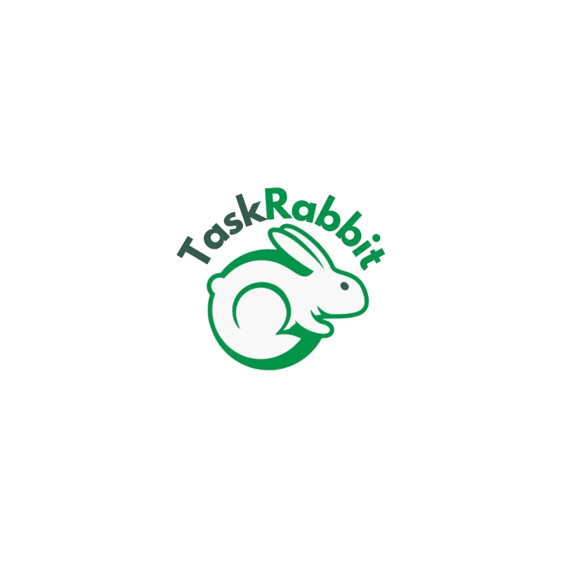 TaskRabbit Green Circular Rabbit Logo Design iPhone Case