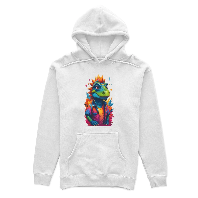 Bunter Dinosaurier mit Hemd Damen Pullover Hoodie