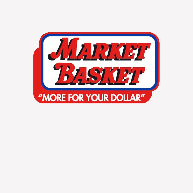 Vintage Market Basket Supermarket Logo with Slogan "More For Your Dollar" Female T-Shirt