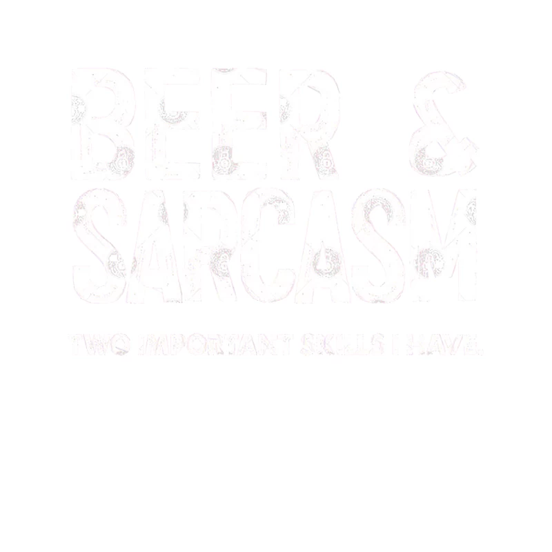 Beer &amp_ Sarcasm - Funny Booze Lover Typography Design Tapestry
