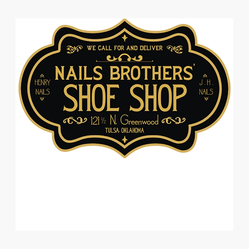 Nails Brothers Shoes - Black Wall Street - Tulsa 1921 Throw Pillow