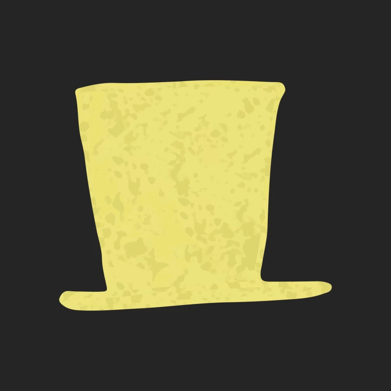 Chapeau haut de forme jaune Homme Sweat-shirt à enfiler
