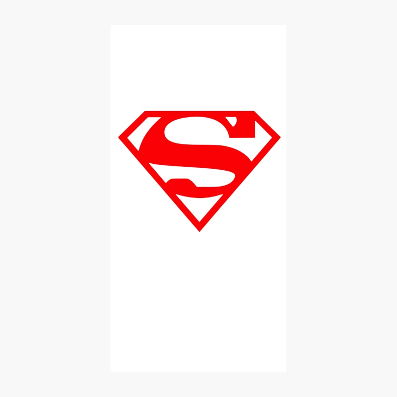 Iconic Red Superman Logo: Superhero Symbol from DC Comics iPhone Case