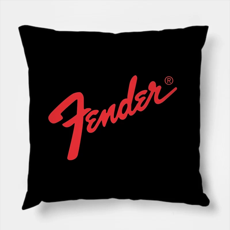 Fender Musical Instruments Corporation Red Logo Throw Pillow