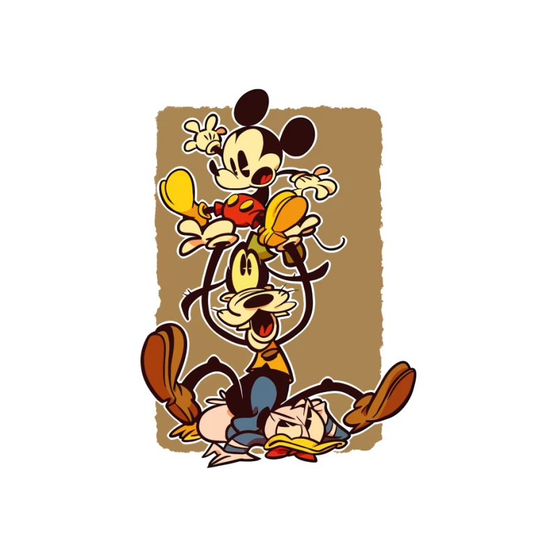 Classic Cartoon Chaos: A Tower of Laughter Pin