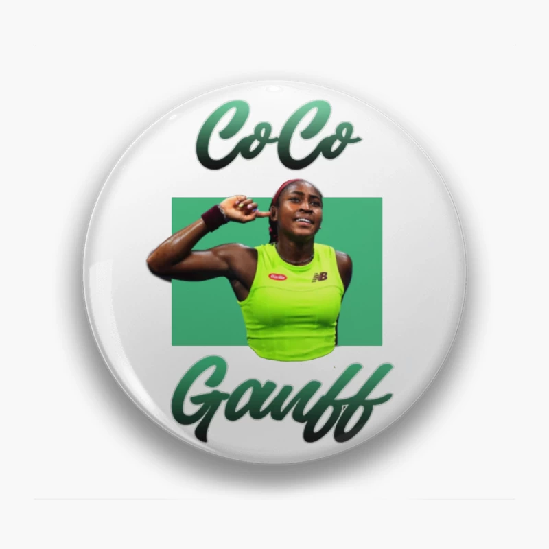 Professional Tennis Athlete in Bright Training Attire Pin