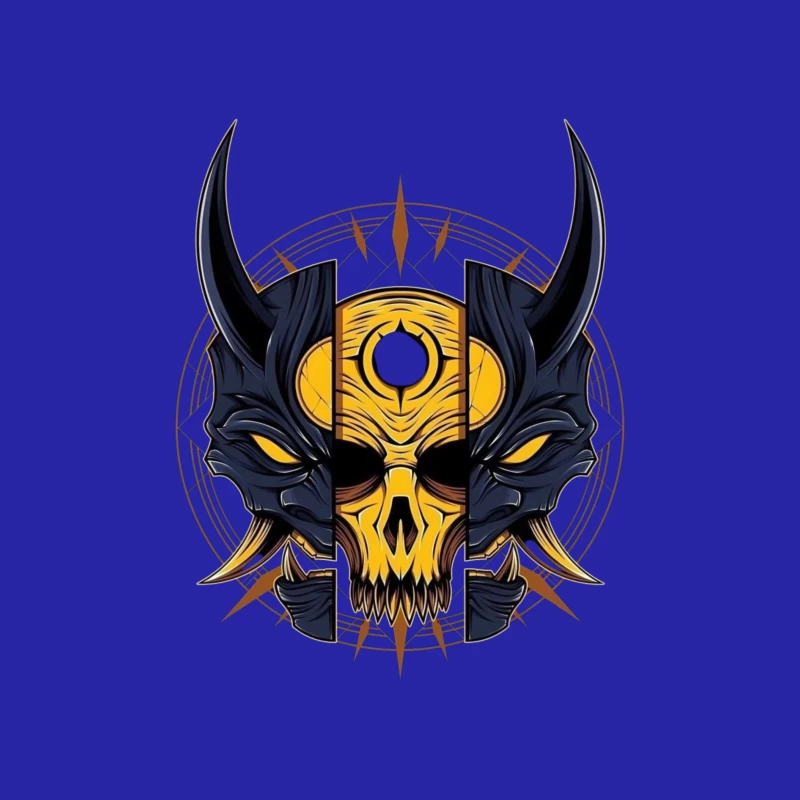 Fantasy Demon Skull Illustration Male Tank Top