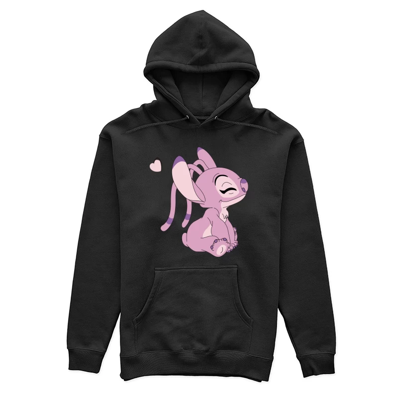 Niedliche rosa Kreatur mit Herz Damen Pullover Hoodie
