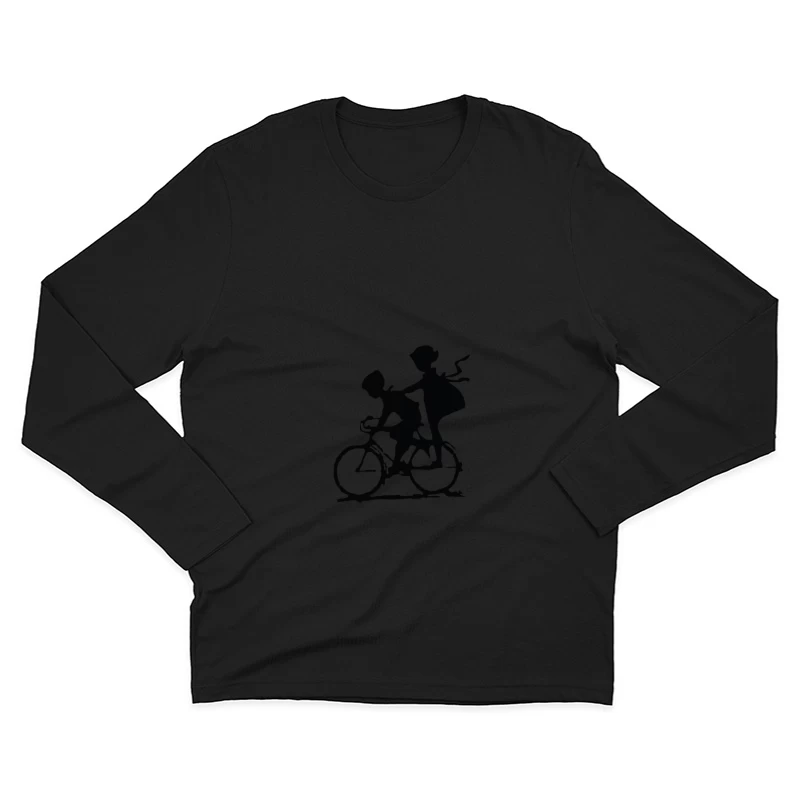 Balade en vélo illustrée Homme Manches Longues T-Shirt