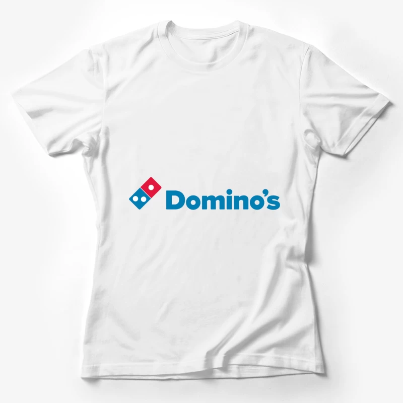 Domino's Pizza Corporate Logo in Blue and Red Female T-Shirt