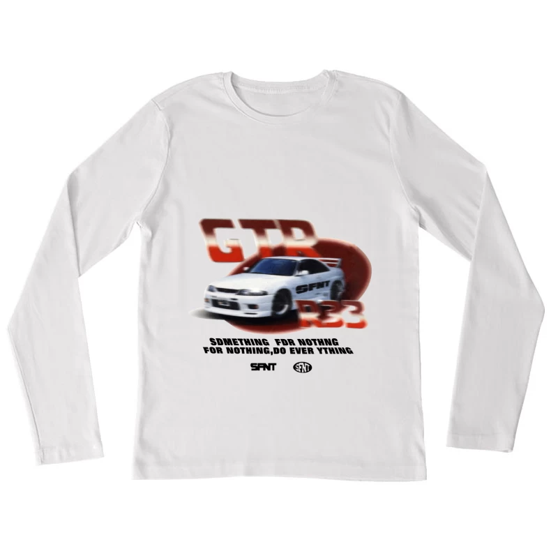 Nissan GTR R33 Design Damen Langarm T-Shirt