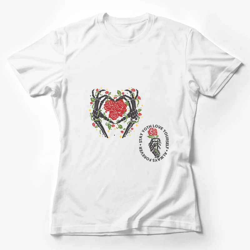 Rosenherz mit Blumen Damen T-Shirt