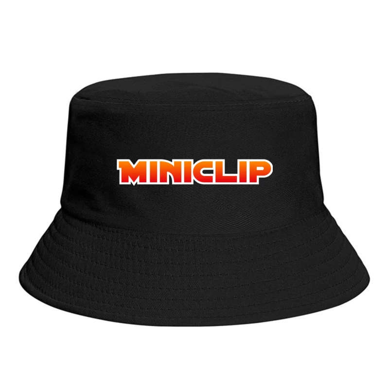 Miniclip Gaming Company Logo in Orange and Red Gradient Typography Bucket Hat