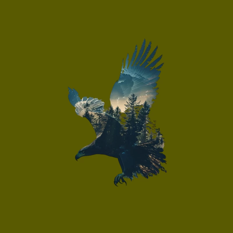 Majestic Eagle with Forest Silhouette iPhone Case