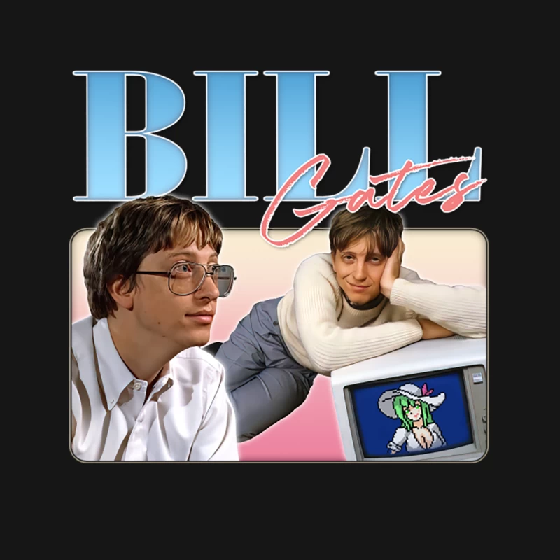 Bill Gates  Retro Aesthetic Fan Design Mouse Pad