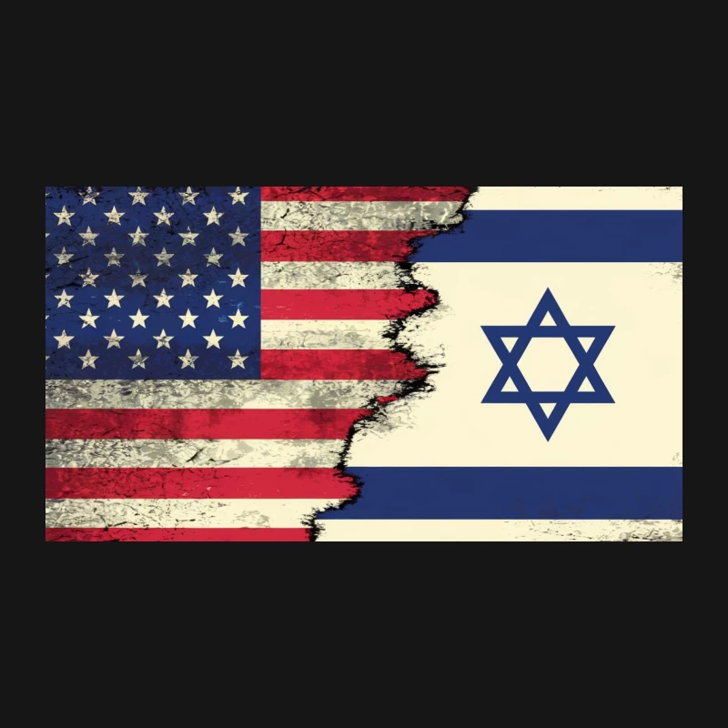 US-Israel Alliance: Flags Symbolizing Diplomatic Partnership Desk Mat