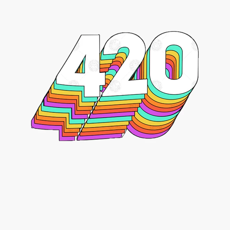 420 Retro 3D Slogan Design Cotton Tote Bag