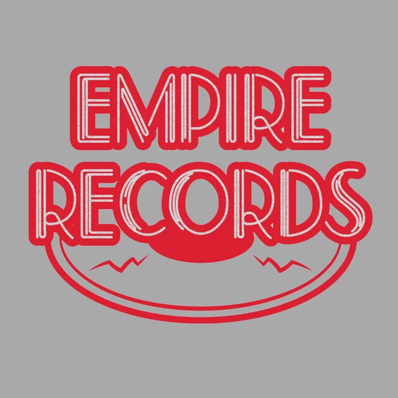 Vintage Empire Records Red Logo Design Male Pullover Hoodie