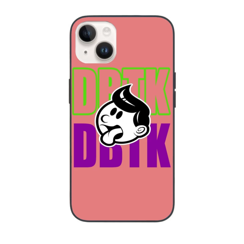 Playful Cartoon Logo Design iPhone Case