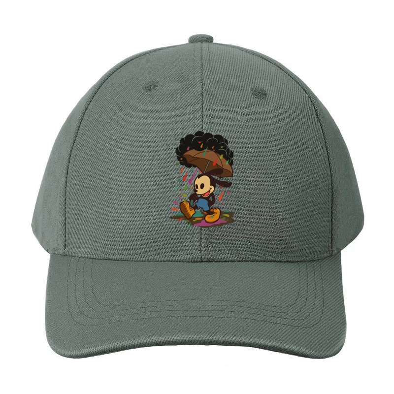 Mickey’s Rainy Day Adventure – Retro Whimsy Baseball Cap