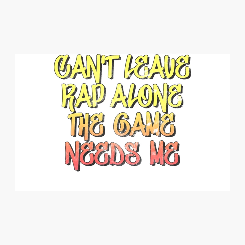 Can_t Leave Rap Alone! Hip Hop Typography Design Travel Mug