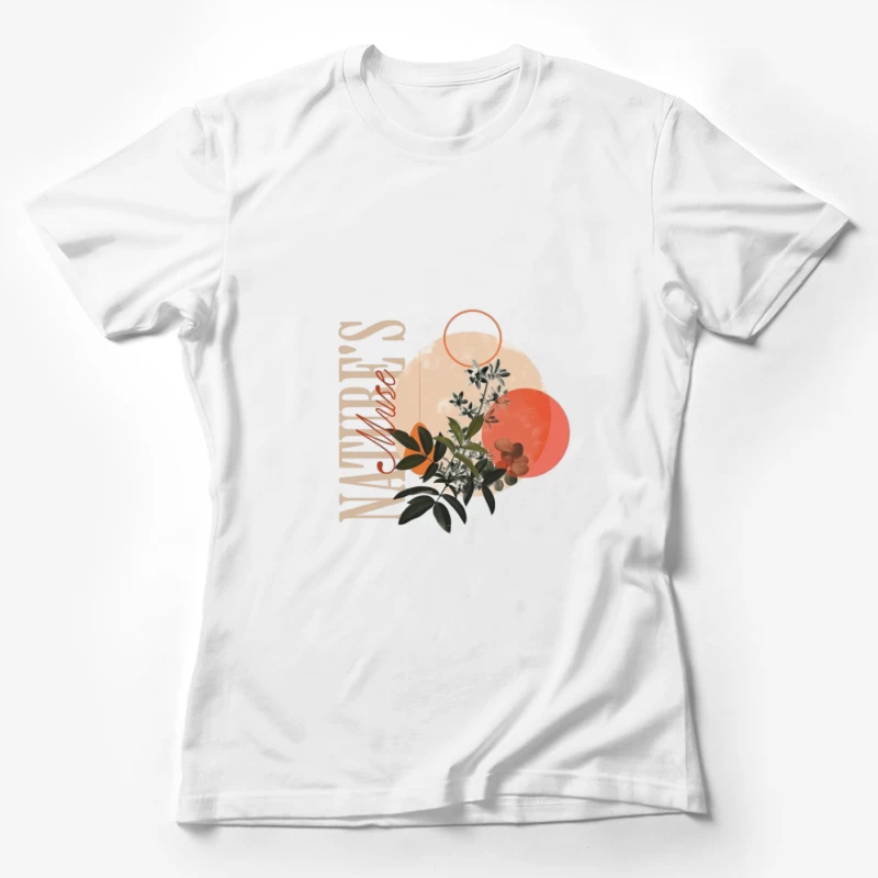 Inspiration de la nature: art floral en tons orange Femme T-Shirt