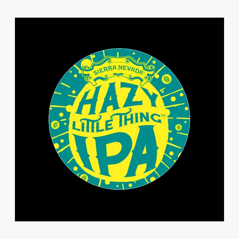 Sierra Nevada's Hazy Little Thing IPA Circular Beer Logo Throw Pillow