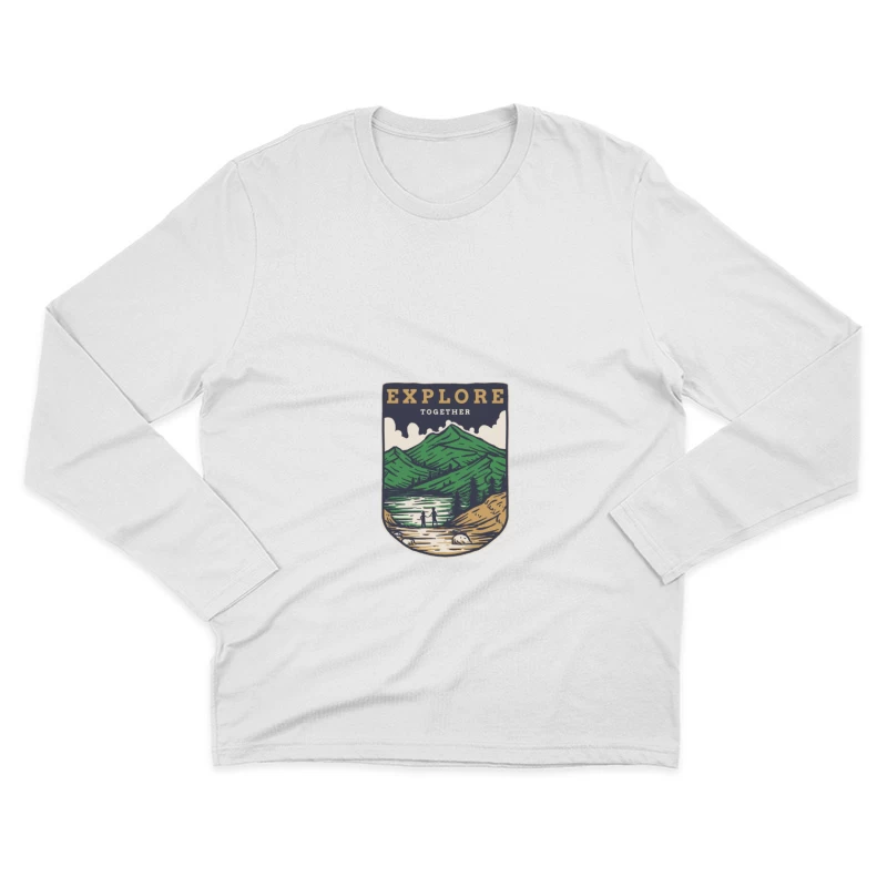 Erkunde zusammen in der Natur Herren Langarm T-Shirt