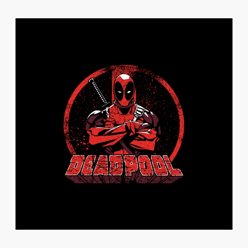 Deadpool: Marvel Superhero in Action-Packed Graphic Design Throw Pillow