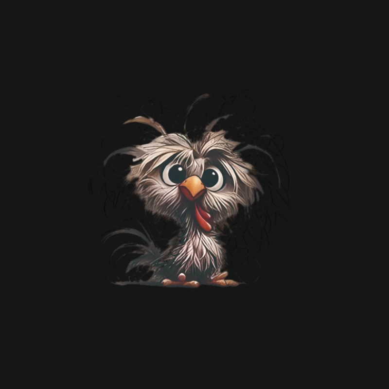 Oiseau Cartoon Fluffy Femme T-Shirt