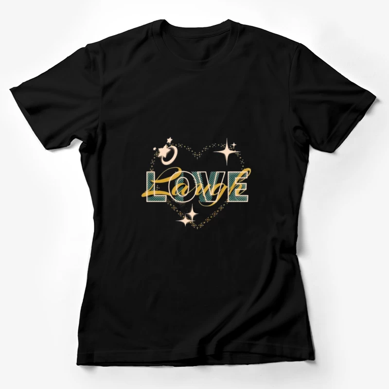 Illustration Amour Étoilé Femme T-Shirt