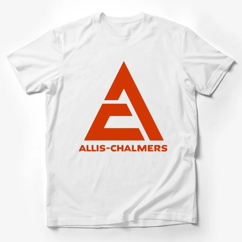 Vintage Allis-Chalmers Industrial Company Logo with Red Triangle Design Male T-Shirt