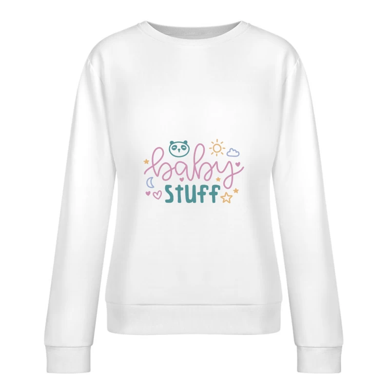 Design mignon pour bébé avec motifs étoile et soleil Femme Sweat-shirt à enfiler
