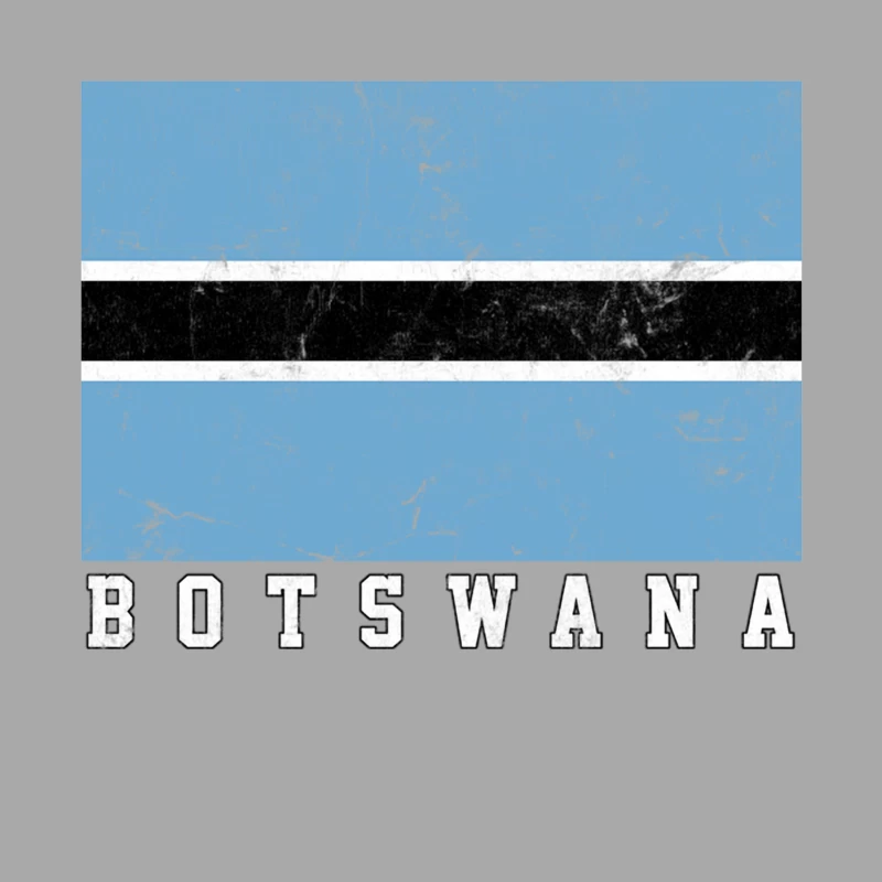 Botswana  Vintage Look Flag Design Female Pullover Hoodie