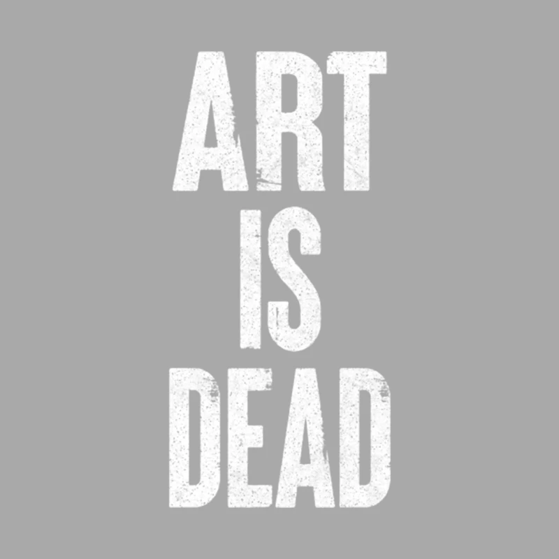 Art Is Dead  Typography Statement Design Female Pullover Hoodie
