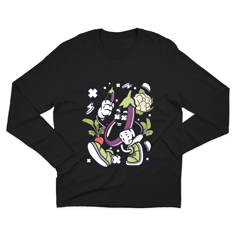 Légumes amusants et énergétiques Homme Manches Longues T-Shirt