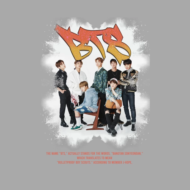 BTS: Popular K-Pop Boy Band from South Korea Male Pullover Hoodie