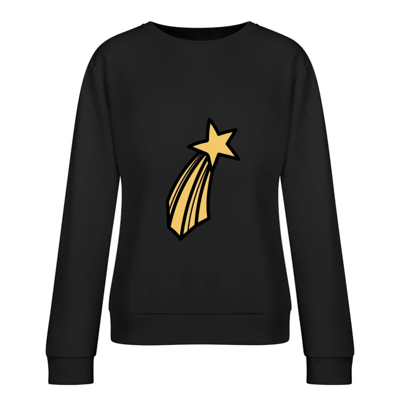 Étoile Filante Dorée Femme Sweat-shirt à enfiler