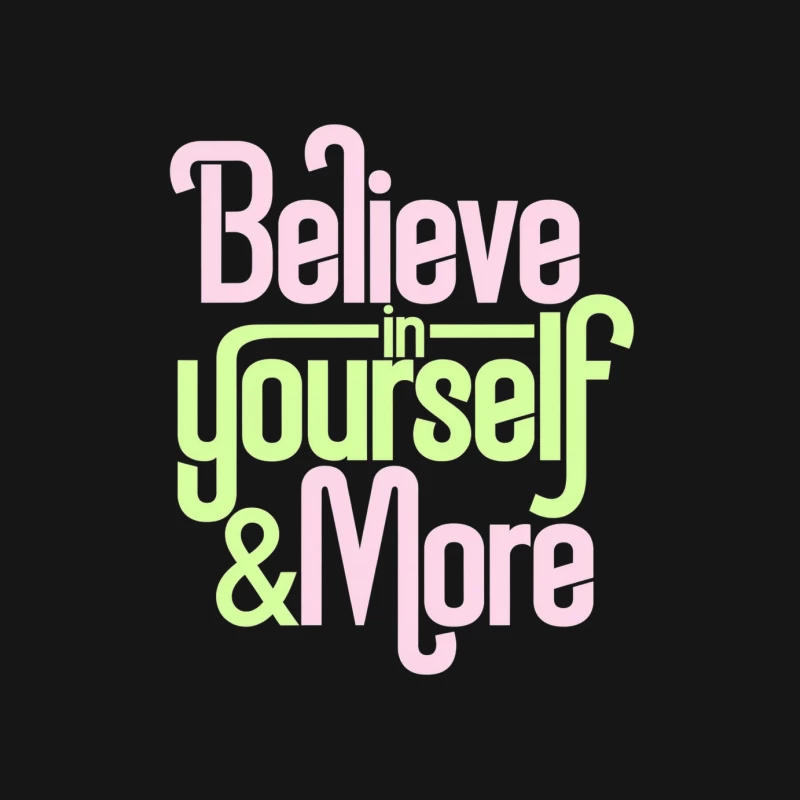 Pastel Motivational Typography: Believe in Yourself Male Long Sleeve T-Shirt