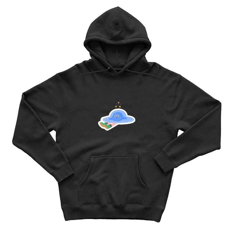 Blauer Hut mit Sternen und Beine in grünen Schuhen Herren Pullover Hoodie