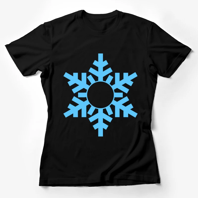 Flocon de neige bleu stylisé Femme T-Shirt